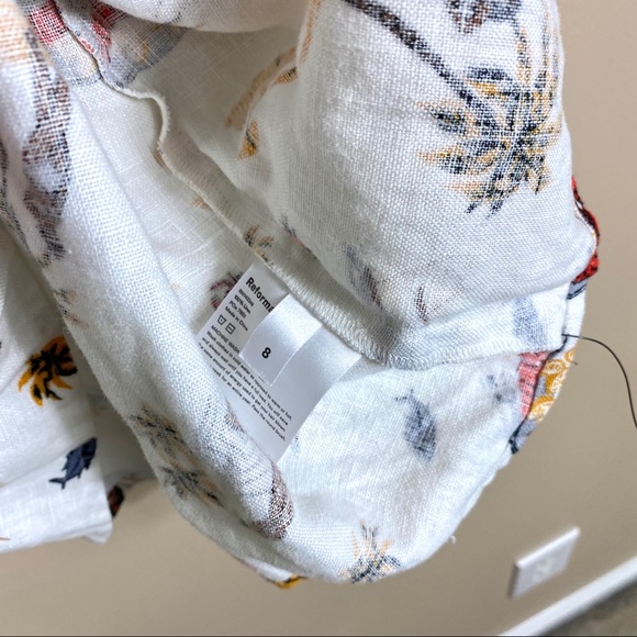 ❗️SOLD❗️Reformation Hampstead Linen Dress Tropez - Picture 9 of 10